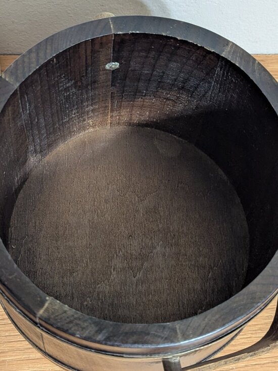 VTG Baskettville Putney Wood Ice Bucket Barrel - Picture 7 of 15